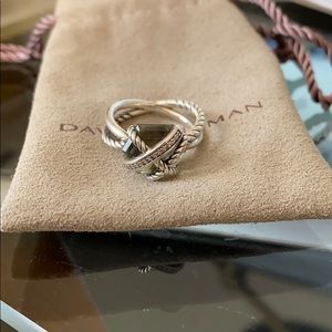 David yurman cable wrap ring with diamonds